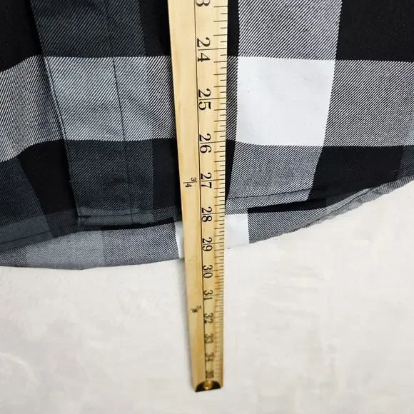 Dixxon Finish Line Flannel Shirt Mens Small Button Up Black White Plaid Casual - Picture 10 of 10